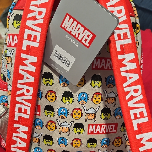 Loungefly MARVEL Red and White Backpack - Picture 3 of 5